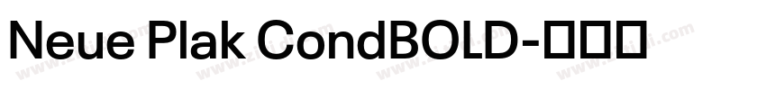 Neue Plak CondBOLD字体转换